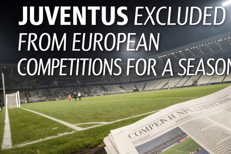 Choc dans le monde du football : la Juventus exclue des compétitions européennes pour une saison !
